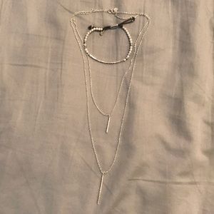 Gorjana Silver Necklace and Bracelet Combo!!